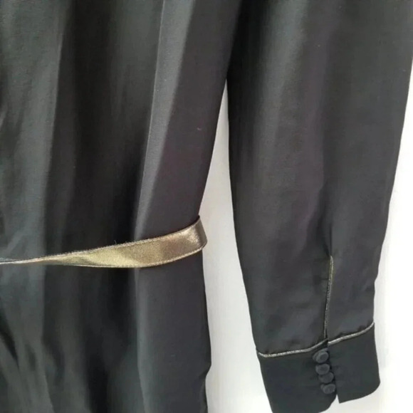 Elizabeth and James Annabelle Long-Sleeve Belted Dress Bronze Black 2 - Picture 7 of 14